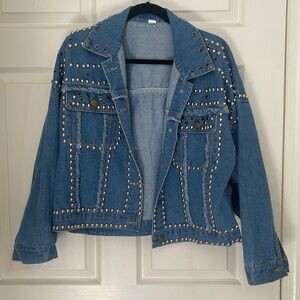 Studded Denim Jacket Medium